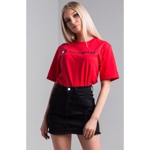 Red Champion Women’s Tee